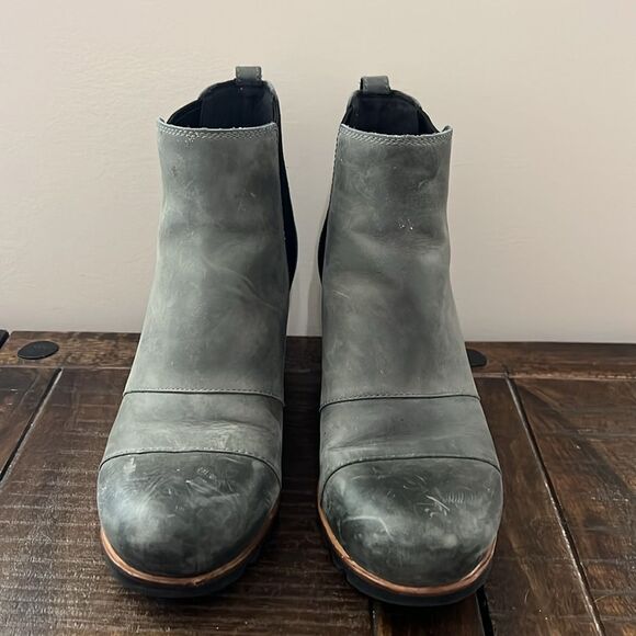 Sorel Wedge Mid Boot Waterproof Dark Gray Fog Size 10 Womens - Picture 4 of 10